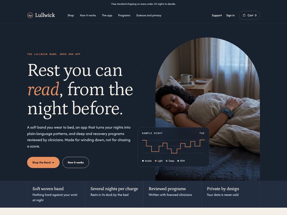 Consumer health brand website design: home page